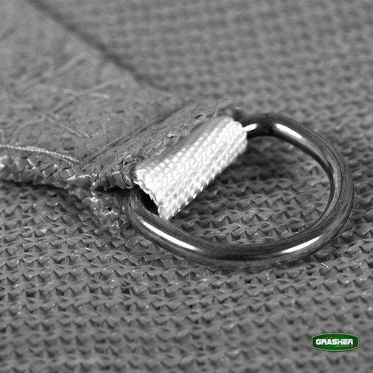 Grasher Ε220 Platz Sonnensegel Gray Mit Hoop 5x5m 180gr/m²