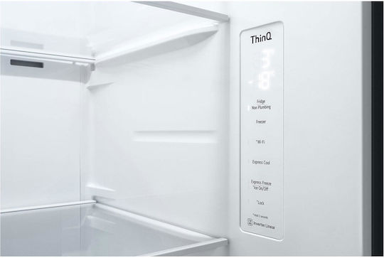 LG Ψυγείο Ντουλάπα 632lt Total NoFrost Υ179xΠ91.3xΒ73.5εκ. Inox GSJV71PZTE