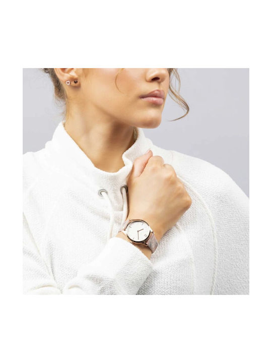 Radley Women's Watch with Pink Gold Leather Strap