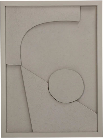 ArteLibre Wanddekoration Kal Beige aus Papier 30x3x40cm