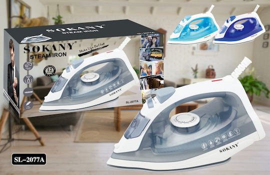 Sokany SL-2077A Σίδερο Ατμού 1800W με Κεραμική Πλάκα και Συνεχόμενη Παροχή 25gr/min