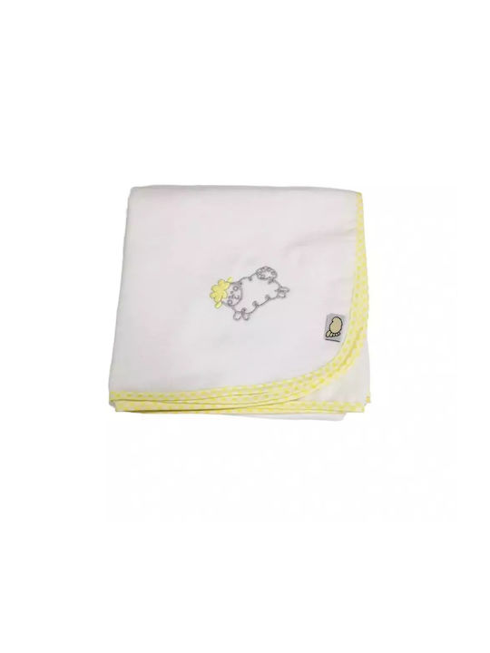 Figlio Bino Cotton Swaddle Wrap White 88x90cm.