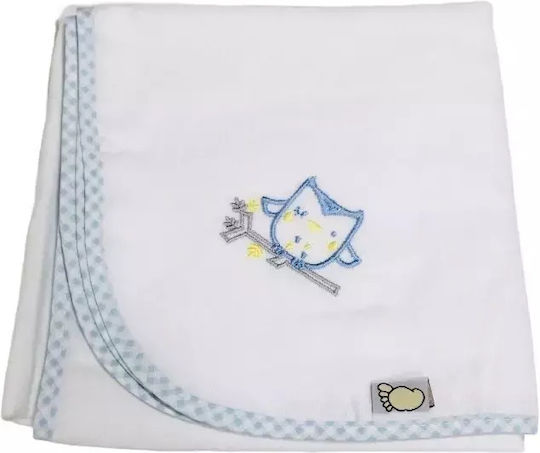 Figlio Bino Cotton Swaddle Wrap White 88x90cm.