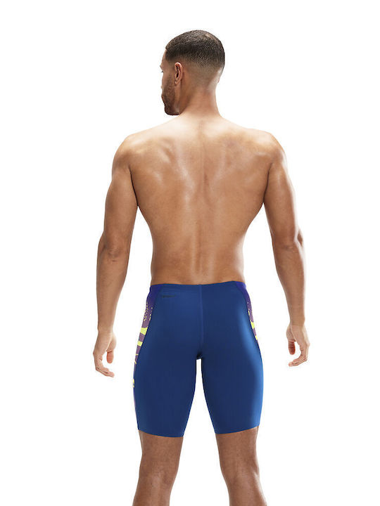 Speedo Placement Digital V-Cut Ανδρικό Αγωνιστικό Jammer Μαγιό Κολύμβησης Μπλε