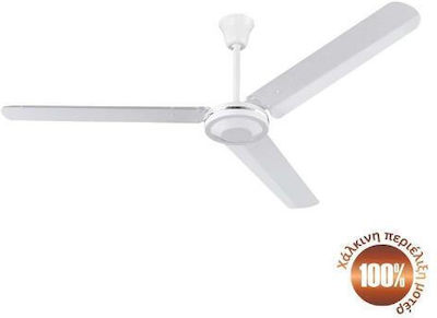 Lineme Boda 02-00185 Deckenventilator 130cm mit Licht und Fernbedienung Braun