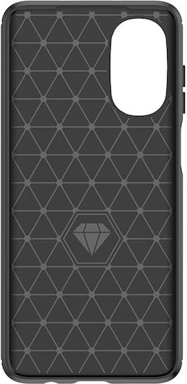 Techsuit Carbon Back Cover Silicone Black (Moto G52)