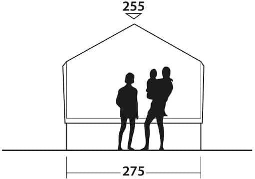 Easy Camp Moonlight Cabin 10 Camping Tent A-Frame Gray 4 Seasons for 10 People 360x275x255cm