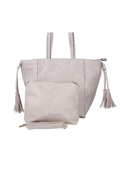 SHOULDER BAG SET WITH NESSER 19326_BEIGE