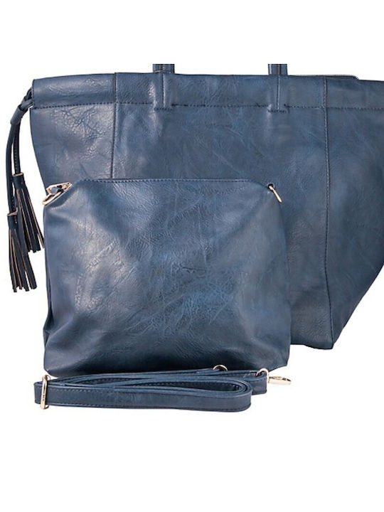 SHOULDER BAG SET WITH NESSER 19326_BLUE NAVY