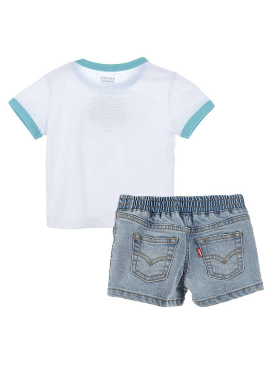 Levi's Kids Set with Shorts Summer 2pcs White