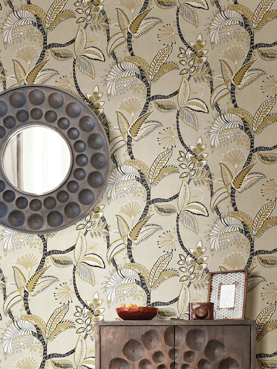 Wallpaper Vinyl Beige L1005xW53cm