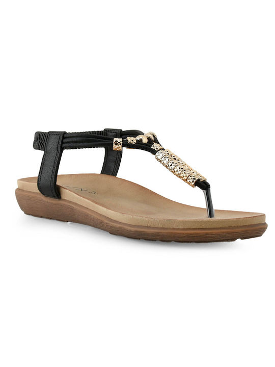 Seven Women's Flat Sandals in Black Color