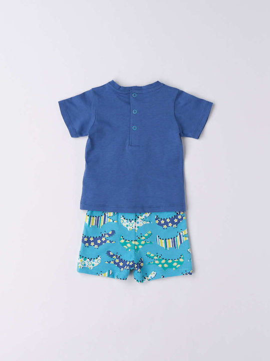 iDO Kinder Set mit Shorts Sommer 2Stück Blau