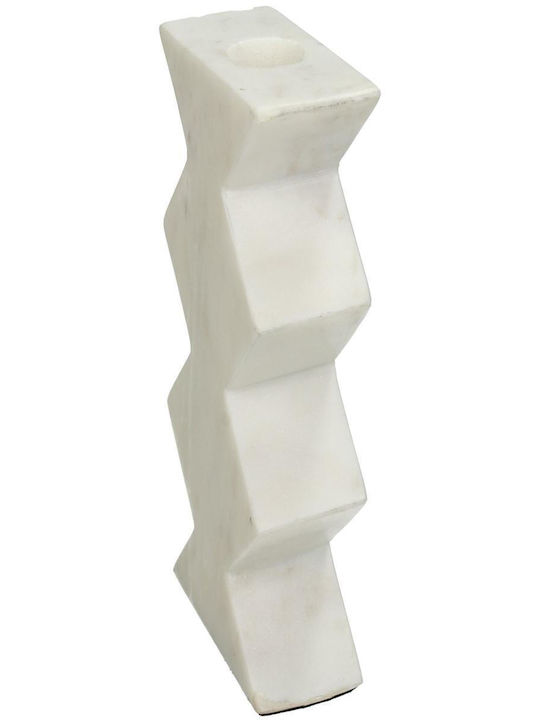 Kersten Candle Holder Stone White 8x4x15.5cm 1pcs