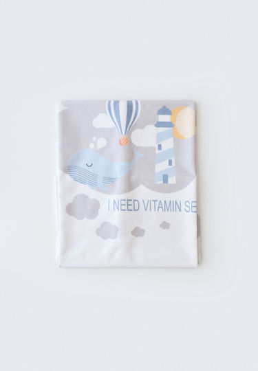 Bi Baby Ocean Family Waterproof Changing Pad White 50x75cm.