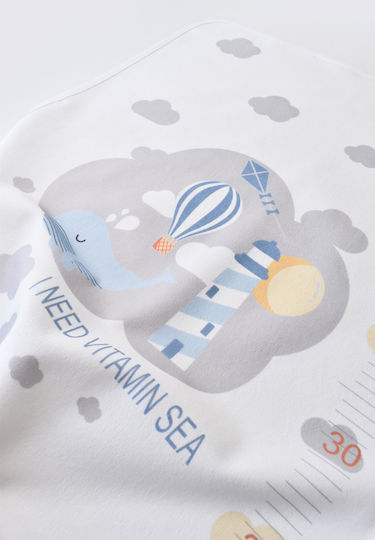 Bi Baby Ocean Family Waterproof Changing Pad White 50x75cm.