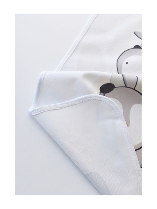 Bi Baby Penguin Αδιαβροχοποιημένο Σελτεδάκι Λευκό 50x75εκ.
