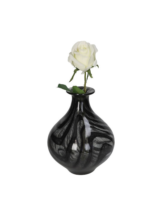 ArteLibre Decorative Vase Kal Black 18.5x18.5x23.5cm