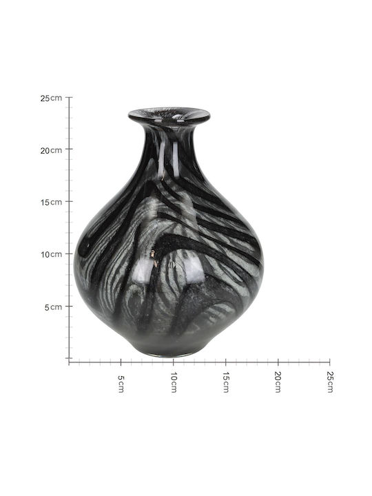 ArteLibre Decorative Vase Kal Black 18.5x18.5x23.5cm