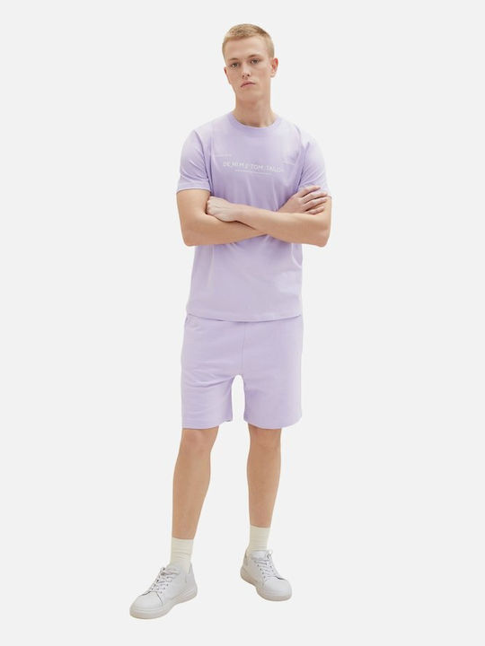 Tom Tailor Men's Short Sleeve T-shirt Purple