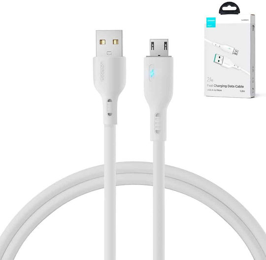 Joyroom S-UM018A13 Geflochten USB 2.0 auf Micro-USB-Kabel Weiß 1.2m 1Stück