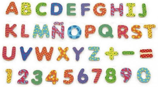 Viga Toys Letters & Numbers Образователна Игра Букви и цифри от Дърво за 3+ години Години