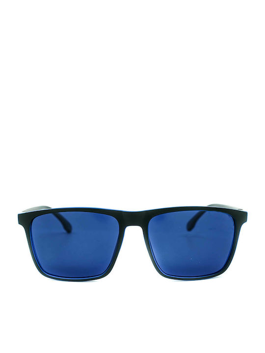 Moscow Mule MM/3320/2 Sonnenbrillen mit Black Blue Boston Rahmen und Blau Polarisiert Linse MM/3320/2