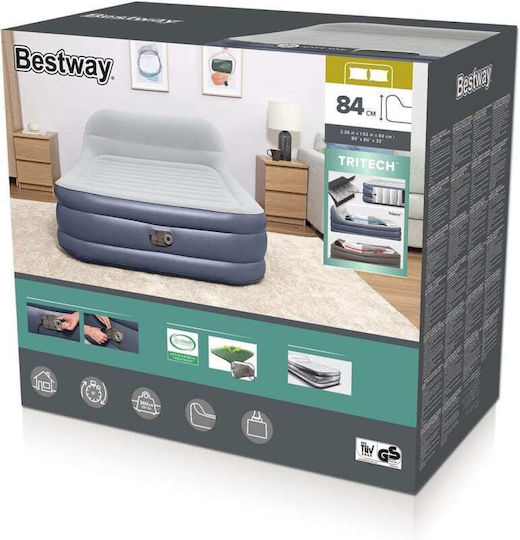 Bestway Φουσκωτό Στρώμα Ύπνου Διπλό με Ενσωματωμένη Ηλεκτρική Αντλία 226x152x84εκ.