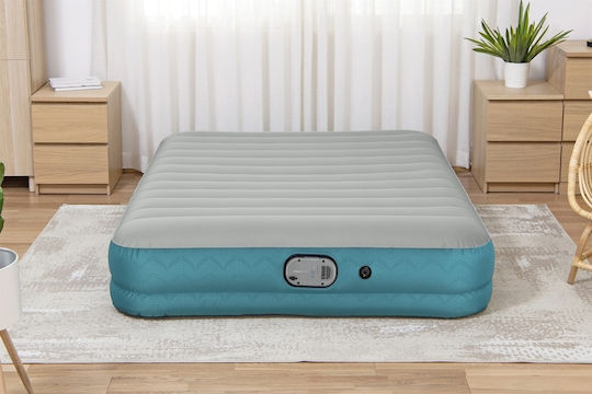 Bestway Inflatable Double Air Mattress with Integrated Electric Pump Alwayzaire 203x152x36cm