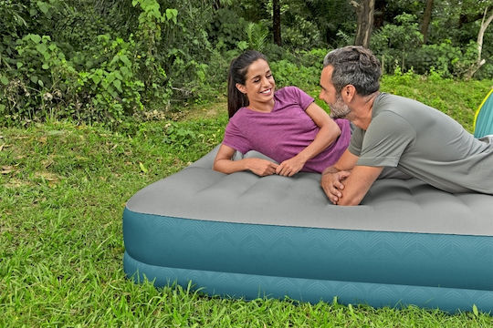Bestway Inflatable Double Air Mattress with Integrated Electric Pump Alwayzaire 203x152x36cm