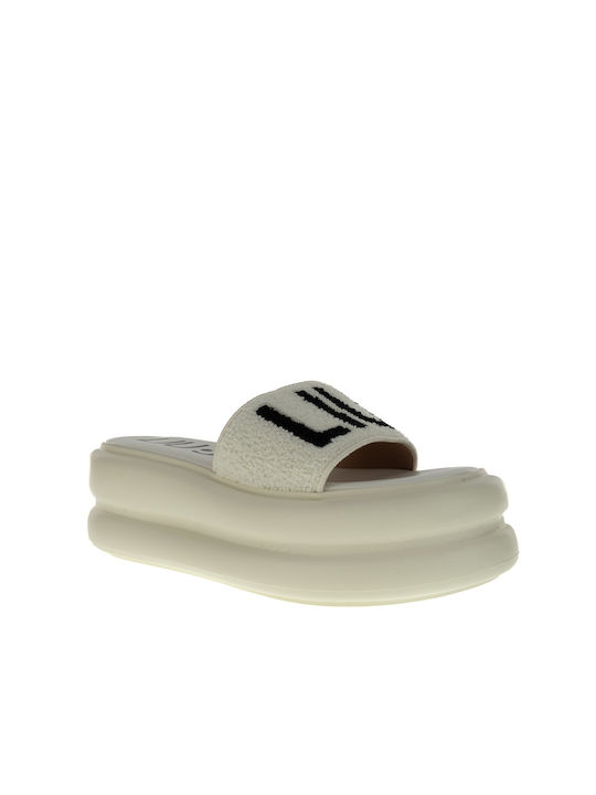 Liu Jo Aria 06 Women's Flat Sandals Flatforms in White Color