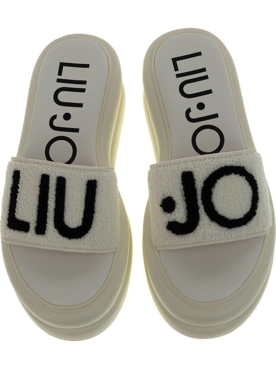 Aria 06 Women's Flat Sandals Flatforms in White Color