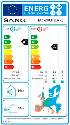 Sang Κλιματιστικό Inverter 24000 BTU A++/A+