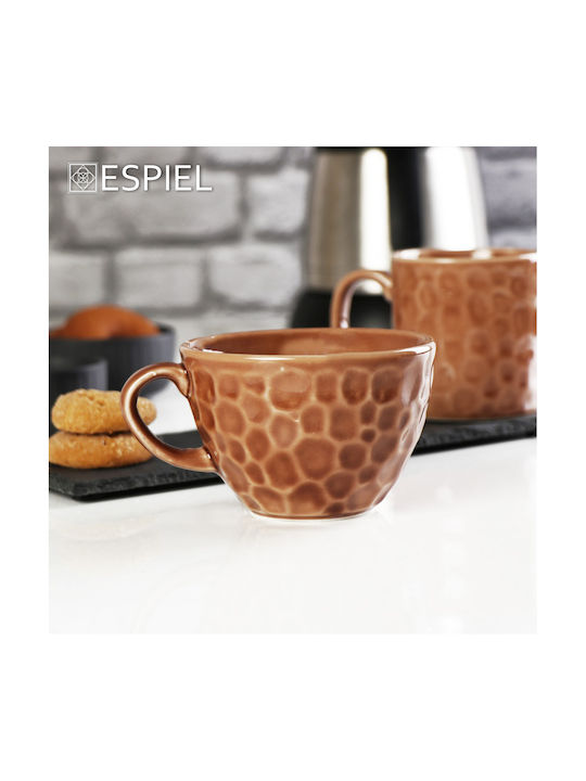 Espiel Tasse aus Porzellan Braun 350ml 1Stück