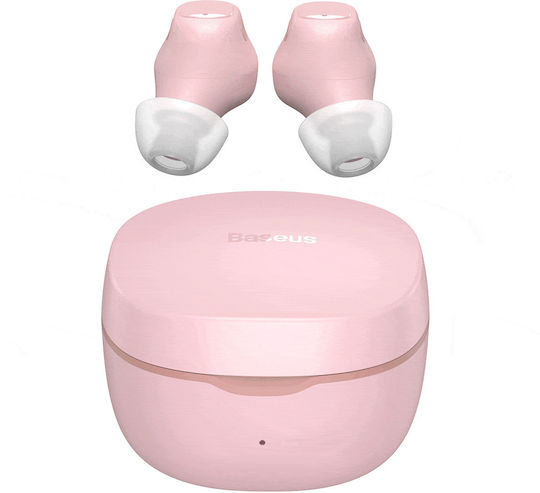Baseus WM01 WM01 BT 5.3 In-ear Bluetooth Handsfree Earphones with Charging Case Pink