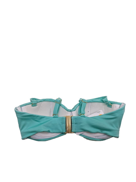 Bluepoint Strapless Bikini with Detachable & Adjustable Straps Turquoise