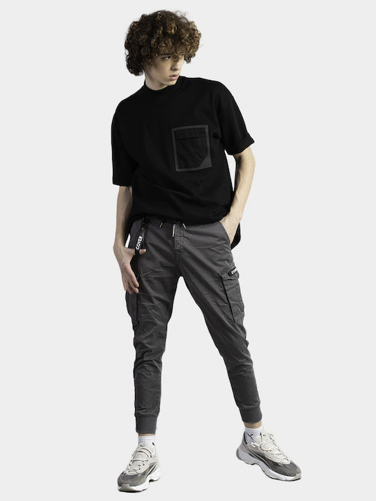 Hose Cargo in Enger Passform Gray