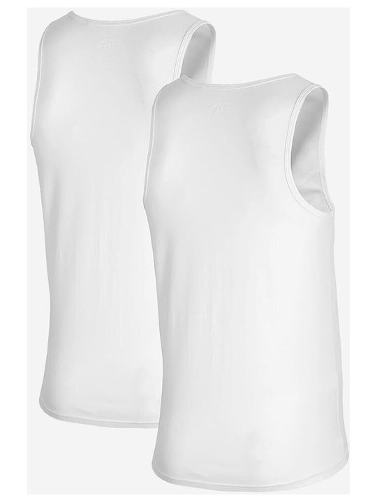 4F 2-Pack Men's Short Sleeve Blouse White