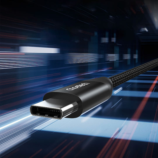 Choetech XCC-1036 Geflochtenes USB 3.1 Kabel USB-C männlich - USB-C 240W PD Schwarz 2m