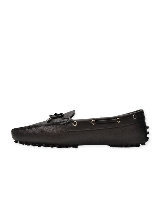 Hawkins Premium 6026 Leather Women's Moccasins in Black Color