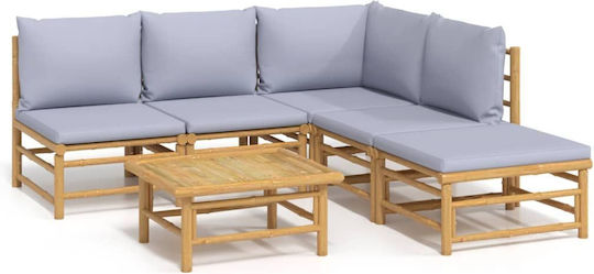 Garten- und Outdoor-Möbelsets 6 Stück mit Kissen