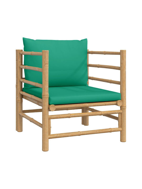 vidaXL Garden & Outdoor Furniture Sets Living Room Set 6 Pieces Green with Pillows