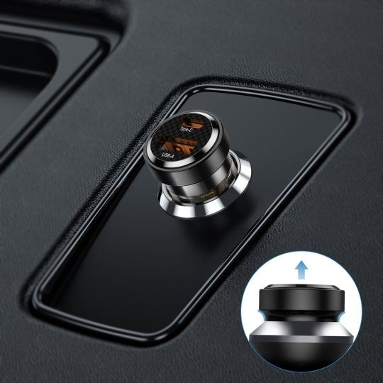Tech-Protect Φορτιστής Αυτοκινήτου 30W με Θύρες: 1xUSB 1xType-C Μαύρος