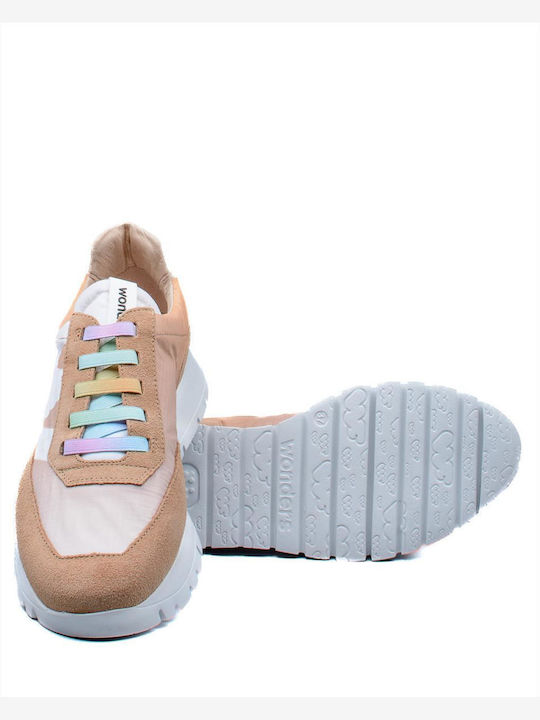 Damen Anatomisch Flatforms Sneakers Beige