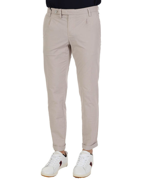 AT.P.CO CHINO-HOSE MIT BUNDFALTEN SASAP353 TC506/T GRAU