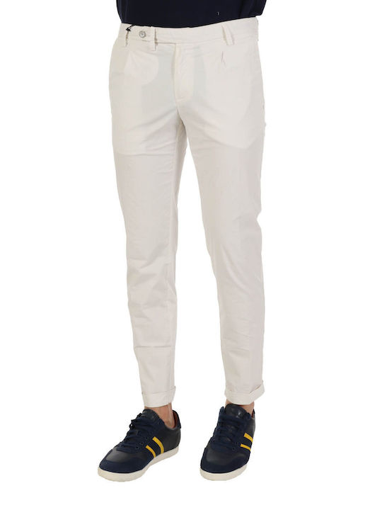 AT.P.CO CHINO-HOSE MIT BUNDFALTEN SASAP353 TC506/T OFF-WHITE