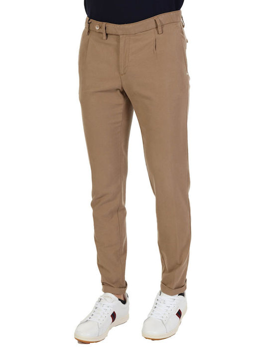 AT.P.CO CHINO TROUSERS WITH MICROFOLDS SASAP353 TC652/T BEIGE