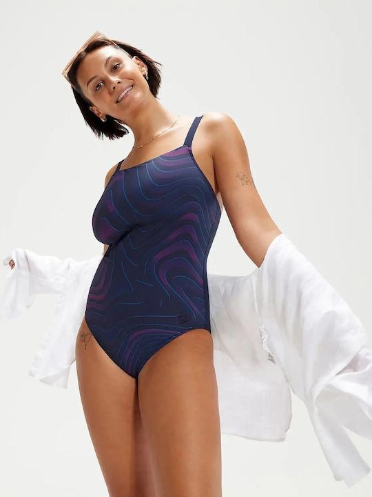 Athletic Swimsuit Navy Blue