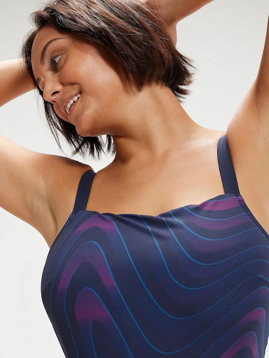 Athletic Swimsuit Navy Blue