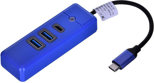 Orico Hub 3 Θυρών USB 3.0 με σύνδεση USB-C Μπλε